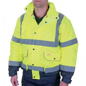 Beeswift Two Tone High Visibility Constructor Bomber Jacket Saturn