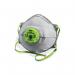 Beeswift P2 Valved Charcoal Respirator Mask Grey (Pack of 10) Grey BSW32962