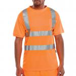 Beeswift Crew Neck High Visibility T-Shirt Orange S BSCNTSENORS BSW33446