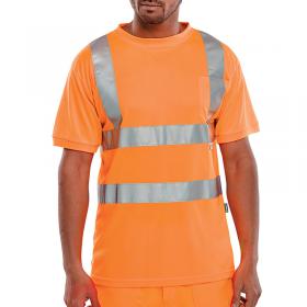 Beeswift Crew Neck High Visibility T-Shirt Orange S BSCNTSENORS BSW33446