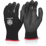 Beeswift PU Coated Gloves (Pack of 10) Black S BSW33466