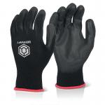 Beeswift PU Coated Gloves Black Small (Pack of 10) EC9NBLS BSW33466