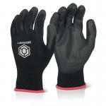 Beeswift PU Coated Gloves Black Medium (Pack of 10) EC9NBLM BSW33468