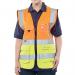 Beeswift Two Tone Executive Waistcoat OrangeSaturn Yellow 6XL HVWC2TORSY6XL BSW33977