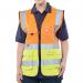 Beeswift Two Tone Executive Waistcoat OrangeSaturn Yellow M HVWC2TORSYM BSW33981