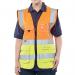 Beeswift Two Tone Executive Waistcoat OrangeSaturn Yellow S HVWC2TORSYS BSW33982