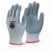 Beeswift Nitrile Foam Polyester Gloves (Pack of 10) Grey M BSW34140