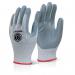 Beeswift Nitrile Foam Polyester Gloves (Pack of 10) Grey L BSW34141