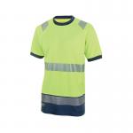 Beeswift High Visibility Short Sleeve T-Shirt Saturn YellowNavy Blue 2XL HVTT001SYN2XL BSW34366