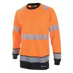 Beeswift High Visibility Two Tone Long Sleeve T-Shirt Orange/Black 3XL BSW34367