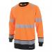 Beeswift High Visibility Two Tone Long Sleeve T-Shirt Orange/Black S BSW34371