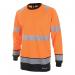 Beeswift High Visibility Two Tone Long Sleeve T-Shirt OrangeBlack S BSW34371