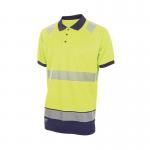 Beeswift High Visibility Two Tone Short Sleeve Polo Shirt Saturn YellowNavy Small HVTT010SYNS BSW34392