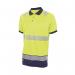 Beeswift High Visibility Two Tone Short Sleeve Polo Shirt Saturn YellowNavy Small HVTT010SYNS BSW34392