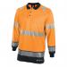 Beeswift High Visibility Two Tone Long Sleeve Polo Shirt OrangeBlack M HVTT015ORBLM BSW34398
