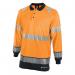 Beeswift High Visibility Two Tone Long Sleeve Polo Shirt Orange/Black S BSW34399