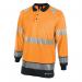 Beeswift High Visibility Two Tone Long Sleeve Polo Shirt OrangeBlack S HVTT015ORBLS BSW34399