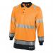 Beeswift High Visibility Two Tone Long Sleeve Polo Shirt Orange/Black XL BSW34400