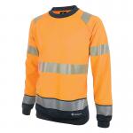 Beeswift High Visibility Two Tone Sweatshirt OrangeBlack 3XL BSW34410