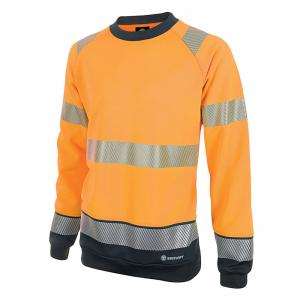 Beeswift High Visibility Two Tone Sweatshirt OrangeBlack XL