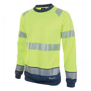 Beeswift High Visibility Two Tone Sweatshirt Saturn YellowNavy Blue