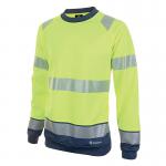 Beeswift High Visibility Two Tone Sweatshirt Saturn Yellow/Navy Blue S BSW34421