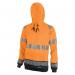 Beeswift High Visibility Two Tone Hooded Sweatshirt OrangeBlack 3XL BSW34424