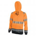 Beeswift High Visibility Two Tone Hooded Sweatshirt OrangeBlack L HVTT025ORBLL BSW34426