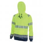 Beeswift High Visibility Two Tone Hooded Sweatshirt Saturn Yellow/Navy Blue 3XL BSW34431