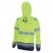 Beeswift High Visibility Two Tone Hooded Sweatshirt Saturn YellowNavy Blue L HVTT025SYNL BSW34433