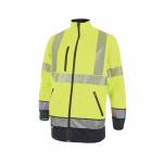 Beeswift High Visibility Two Tone Softshell Jacket Saturn YellowNavy Large BSW34447