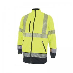 Beeswift High Visibility Two Tone Softshell Jacket Saturn YellowNavy