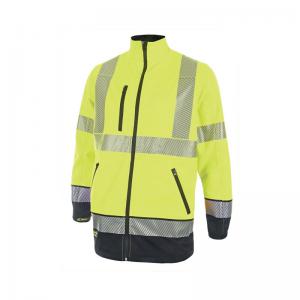 Beeswift High Visibility Two Tone Softshell Jacket Saturn YellowNavy