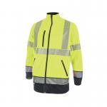 Beeswift High Visibility Two Tone Softshell Jacket Saturn Yellow and Navy 2XL BSW34451