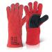 Beeswift Welders Gauntlet with Reinforced Palm 14 Inch (Pack of 10) Red BSW34853