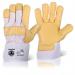 Beeswift Canadian Yellow Hide Rigger Gloves (Pack of 10) Yellow BSW34865