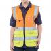 Beeswift Two Tone Executive Waistcoat OrangeSaturn Yellow 7XL HVWC2TORSY7XL BSW35006