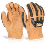 Beeswift Glovezilla Impact ARC Flash Drivers Gloves 1 Pair Brown 2XL BSW35033