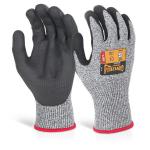 Beeswift Glovezilla Nitrile Palm Coated Gloves 1 Pair Grey L BSW35076