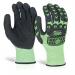 Beeswift Glovezilla Sandy Nitrile Coated Gloves 1Pr Green M GZ60LGM BSW35085