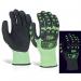 Beeswift Glovezilla Glow In The Dark GID Foam Nitrile Gloves 1 Pair Green L BSW35205