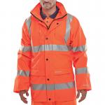 Beeswift Bseen High Visibility PU Jacket Orange L PUJORL BSW35259