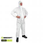 Beeswift CN4013E Disposable Coverall Anti-Static Type 5/6 White L BSW35916