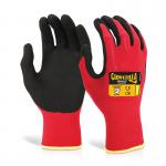 Beeswift Glovezilla Nitrile Nylon Gloves (Pack of 10) Red S GZ103RES BSW36180