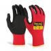 Beeswift Glovezilla Nitrile Nylon Gloves (Pack of 10) Red S GZ103RES BSW36180