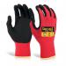 Beeswift Glovezilla Nitrile Nylon Gloves (Pack of 10) Red 2XL GZ103RE2XL BSW36184