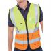Beeswift Two Tone Executive Waistcoat Saturn YellowOrange 2XL HVWC2TSYOR2XL BSW36419