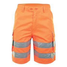 Beeswift Rail Spec High Visibility Shorts Orange 38 BSW36812