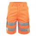 Beeswift Rail Spec High Visibility Shorts Orange 42 BSW36814