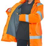 Beeswift Fleece Lined High Visibility Traffic Jacket BSW37405